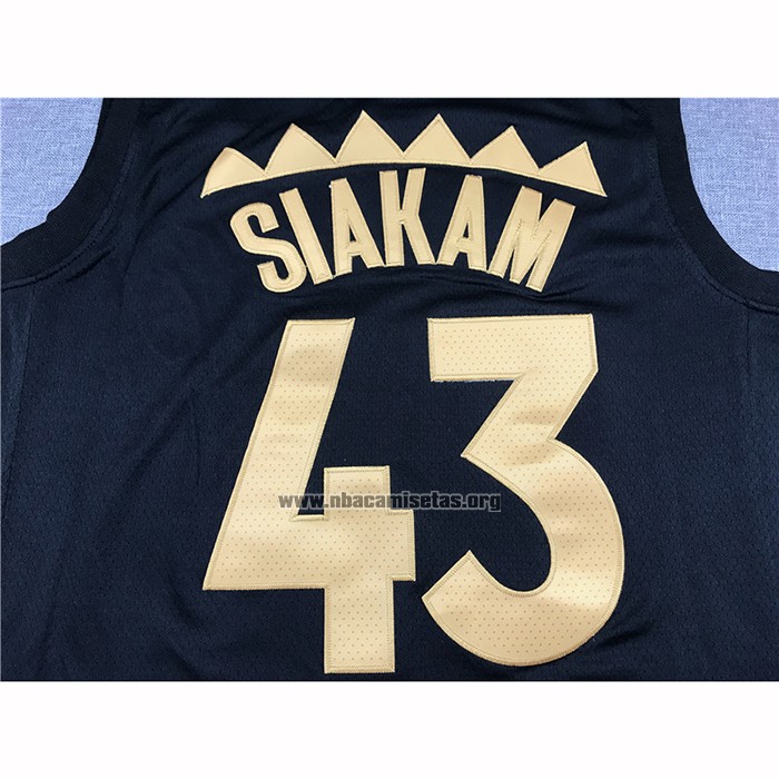 Camiseta Toronto Raptors Pascal Siakam NO 43 Ciudad 2019-20 Negro